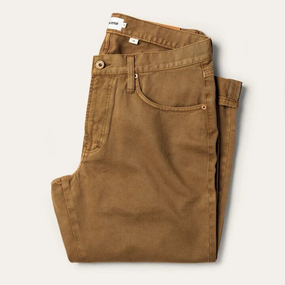 NWOT Taylor Stitch Stetson Democratic All Day Oak Brown Ltd Edition Jeans 30W